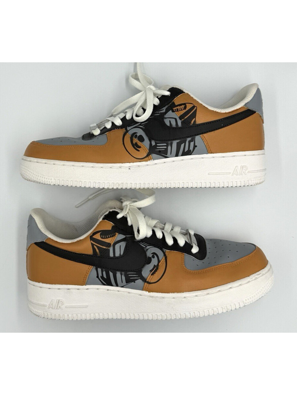 Custom Painted Nike Air Force 1 Low Vintage Camera Sneakers Men 9.5 Women 11
